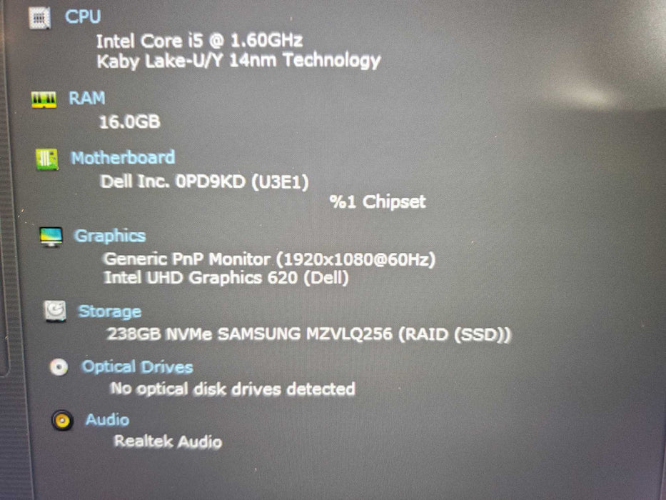 Dell Latitude 5400 14" FHD 1080 Laptop 8th Core i5 8265U 8GB 256GB   Lap200