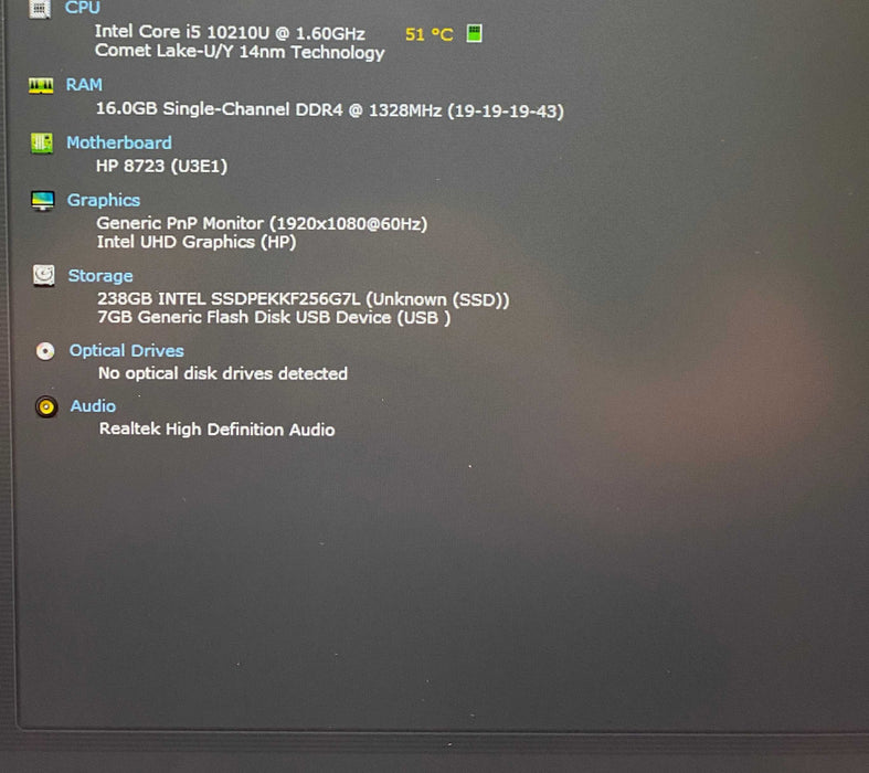 HP EliteBook 840 G7 14" i5-10210U@1.60GHz 16GB RAM 256GB SSD  Lap200