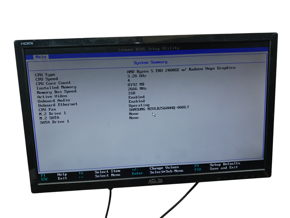 Lenovo M715q AMD Ryzen 5 Pro 2400GE 16GB RAM 256GB NVMe