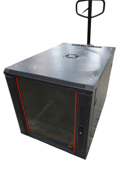 Half Sized Server Rack , Glass Door , Shelf , No Keys  =