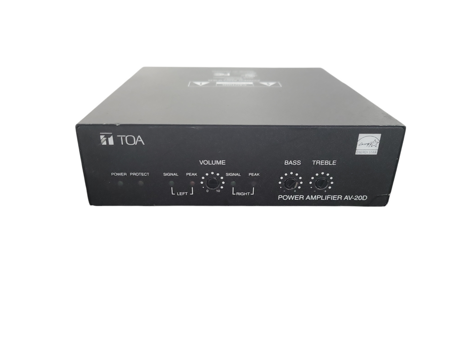 TOA Power Amplifier AV-20D, Tested to power on, READ !