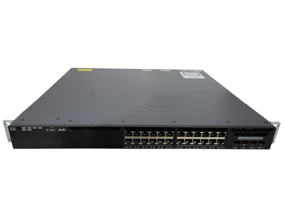 Cisco WS-C3650-24TD-S 2x10G 24-Port Gigabit Ethernet 4-Port SFP Switch !