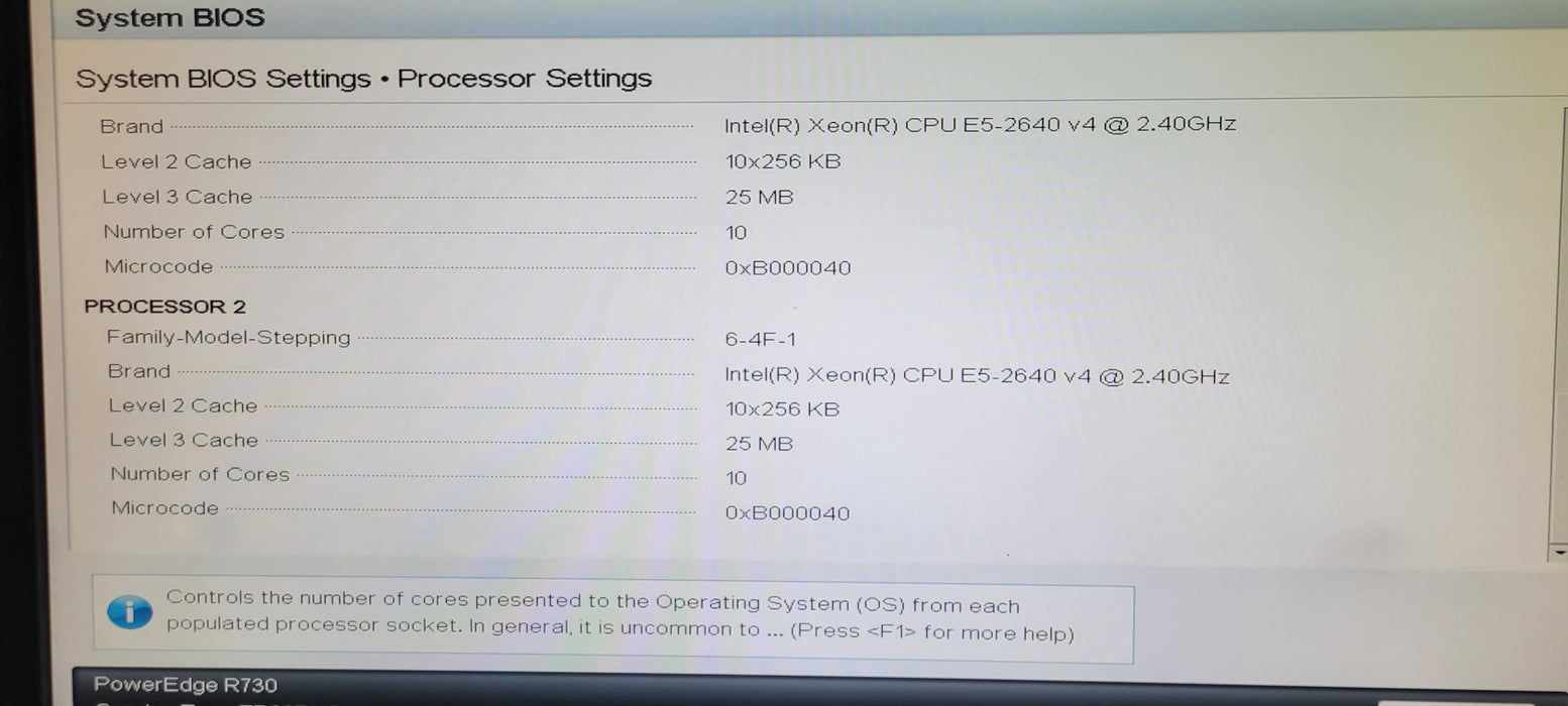 Dell PE R730, 2x Xeon E5-2640v4 2.40GHz 64GB DDR4, 2x PSU, No RAID No HDD _