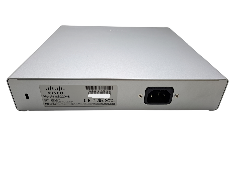 Cisco Meraki MS220-8-HW | 8-Port Gigabit Cloud Managed Switch (Unclaimed) Q