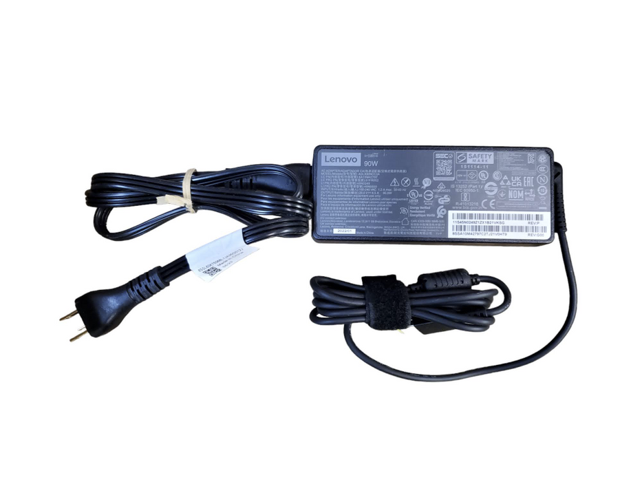 Genuine Lenovo Yellow Rectangular Tip Laptop/USFF Desktop Adapter 90W Q