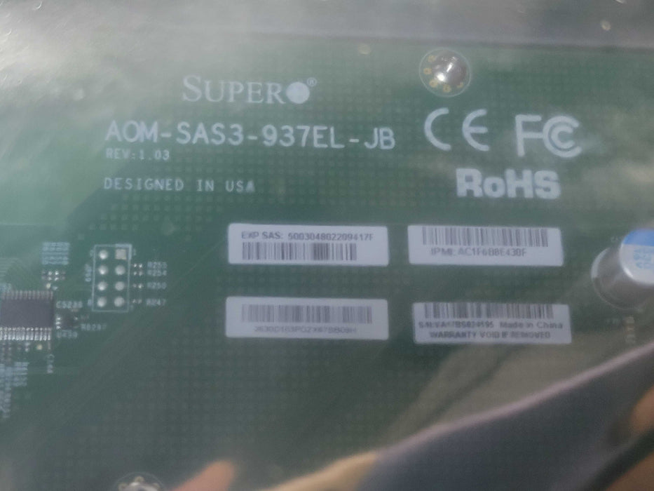 Open-Box Supermicro AOM-SAS3-937EL-JB KIT w/ WD 1.92TB SAS SSD and 4TB SAS  _