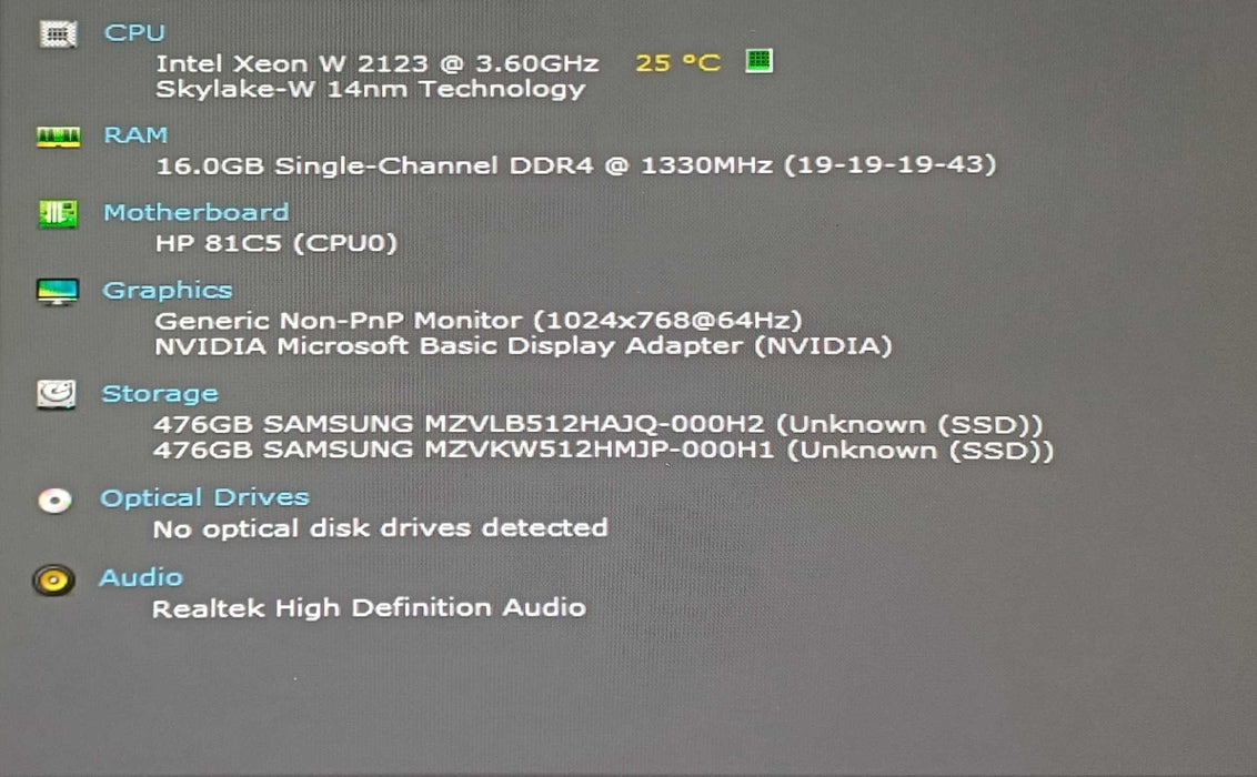 HP Z4 G4 WS, Xeon W-2123 3.60GHz, 16GB DDR4, 2x 512GB NVMe, K2000
