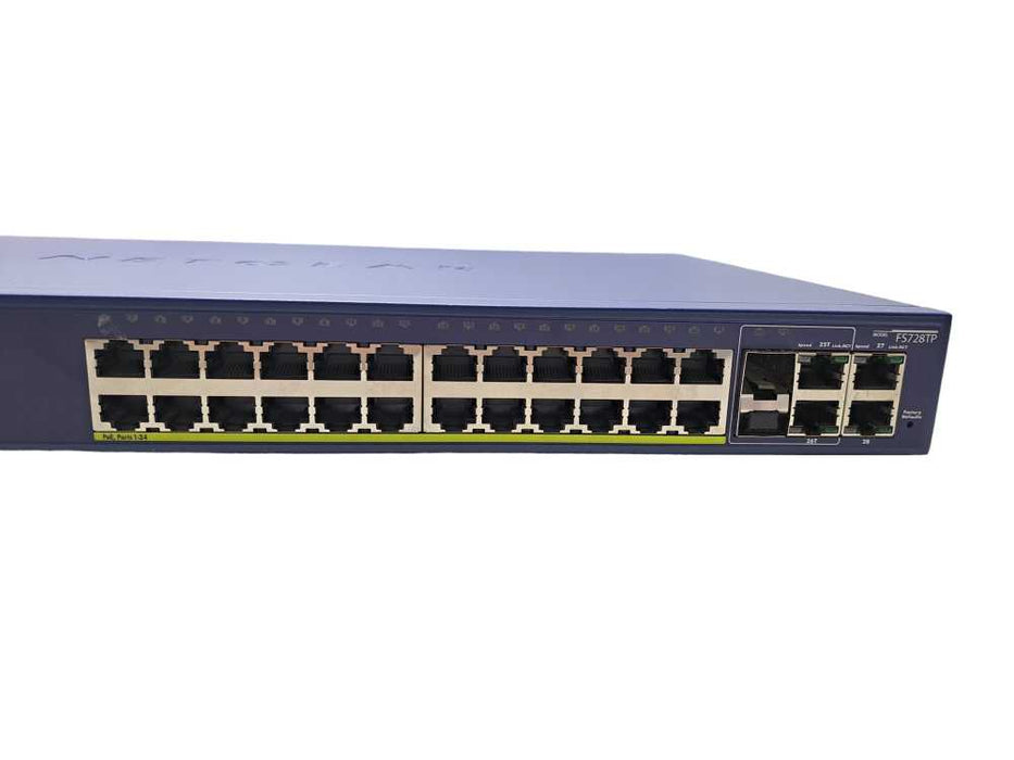 NetGear FS728TPv2 | 28/24 Fast PoE, 2x Gigabit Uplink Network Switch Q