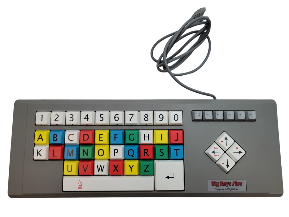Big Keys Plus Color Computer Wired Keyboard by Greystone Digital Vintage Q%