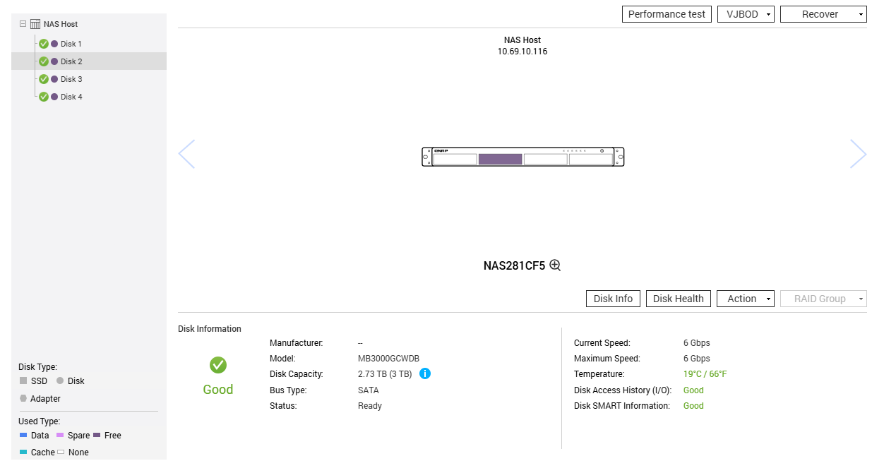 Qnap TS-453BU-RP 4 Bay Network NAS Enclosure w/ 4x 3TB HDDs