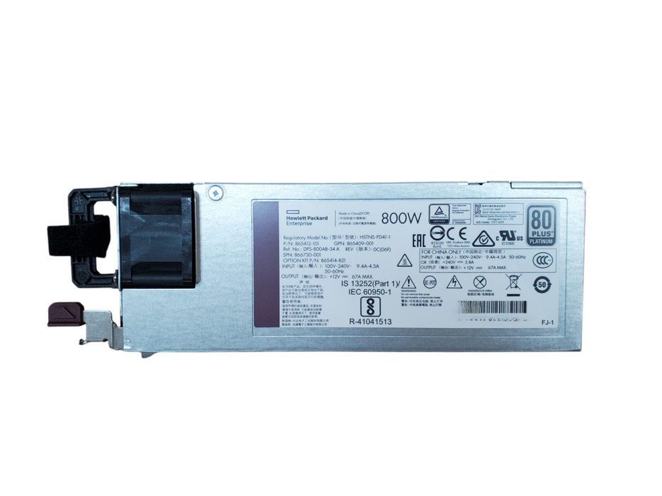 HP 800w Server PSU 80+ Platinum - 865412-101 / HSTNS-PD41-1 Q