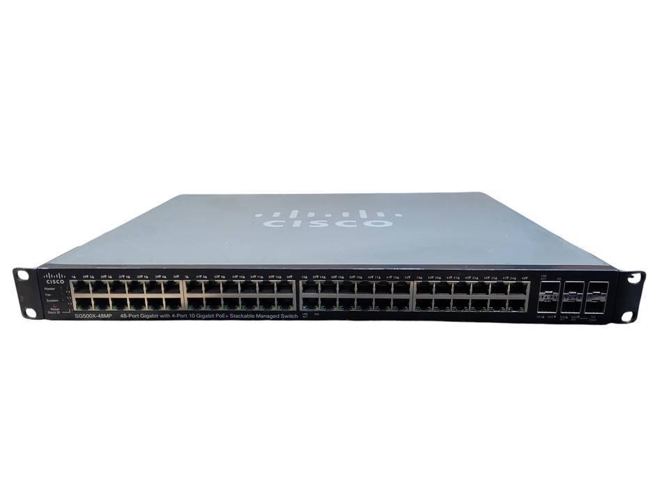 CISCO SG500X-48MP-K9 48 RJ45 Port 6 SFP Port 10GbePoE Stackable Managed Switch !