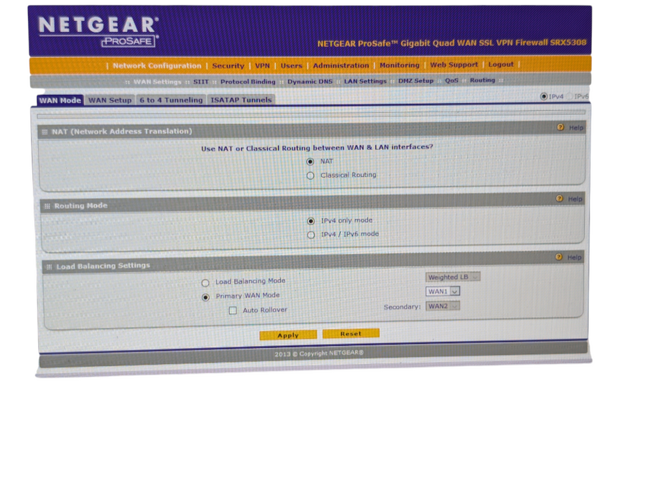 NETGEAR SRX5308 ProSAFE Quad WAN Gigabit SSL VPN Firewall Router  Q-