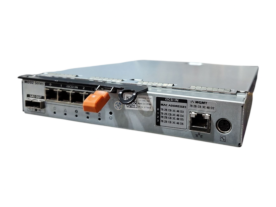 Dell PowerVault MD32 E02M iCSI SAS 0770D8 4-Port RAID Controller Module