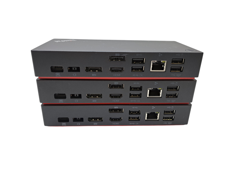 Lot of 3x Lenovo Universal USB-C Dock LDA-KP 40AY )