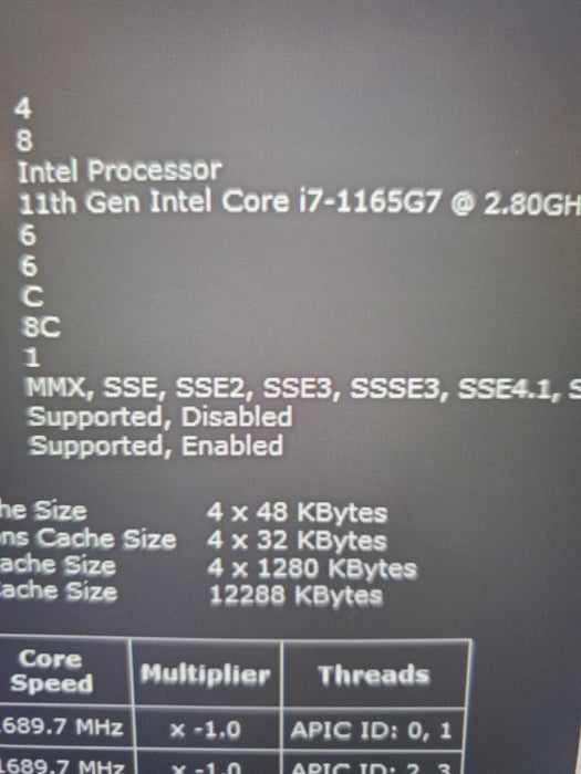 Dell Latitude 7420 Core i7-1165G7@2.8GHz 16GB RAM 256GB NVME READ  Lap200