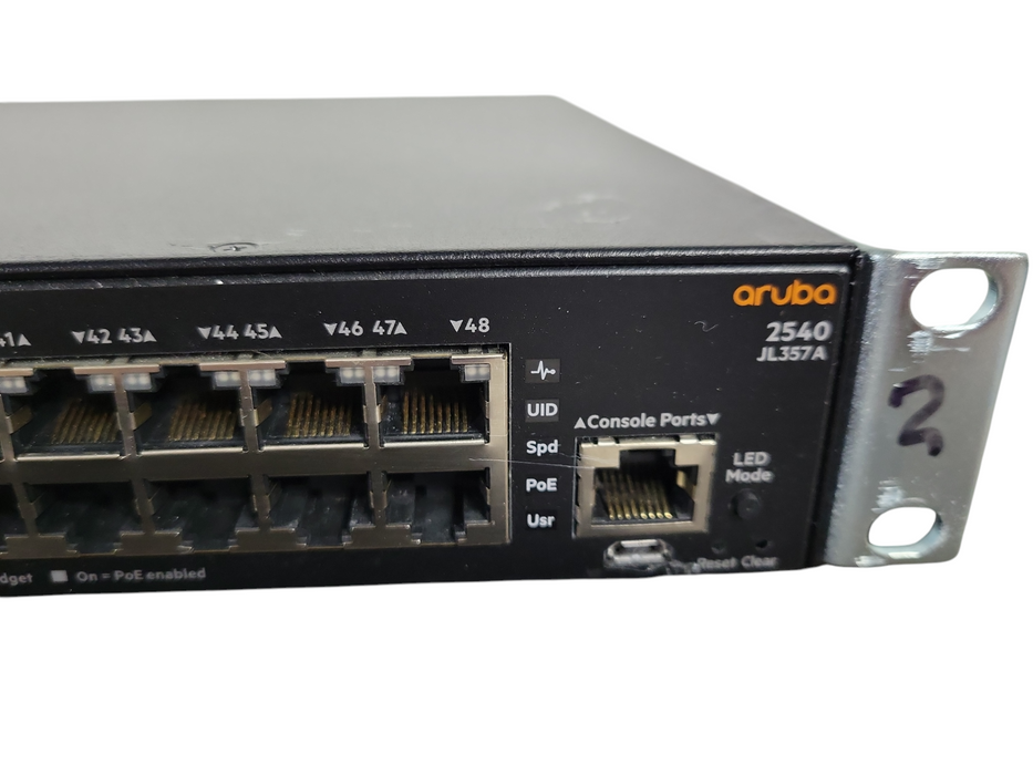 HP ARUBA 2540 JL357A 48 Port POE 4x SFP Rack Mountable Ethernet Switch !