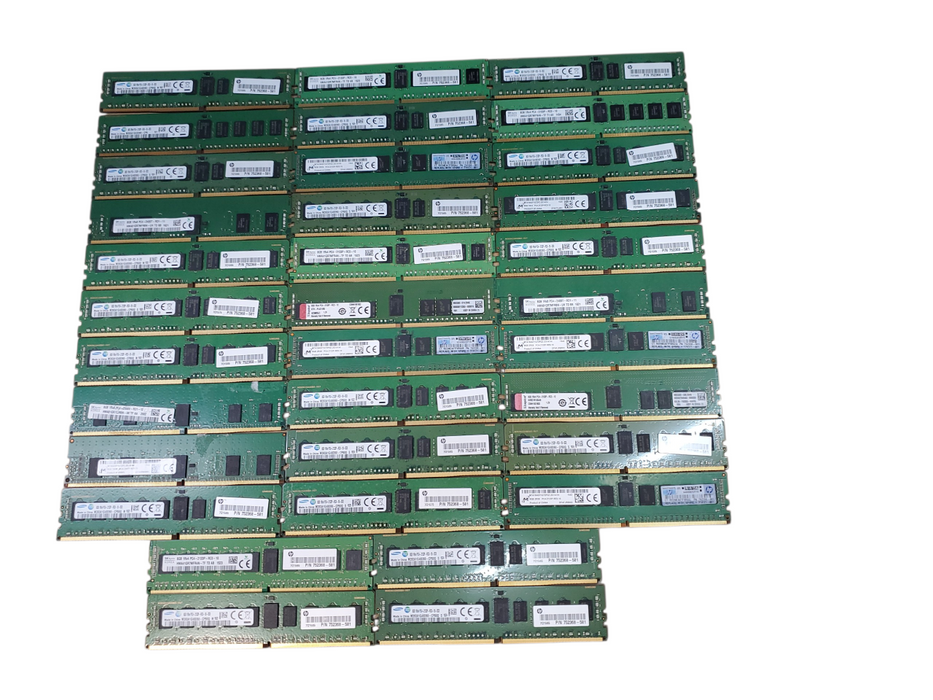 Lot of 34x, Assorted 8GB DDR4 Server RAM