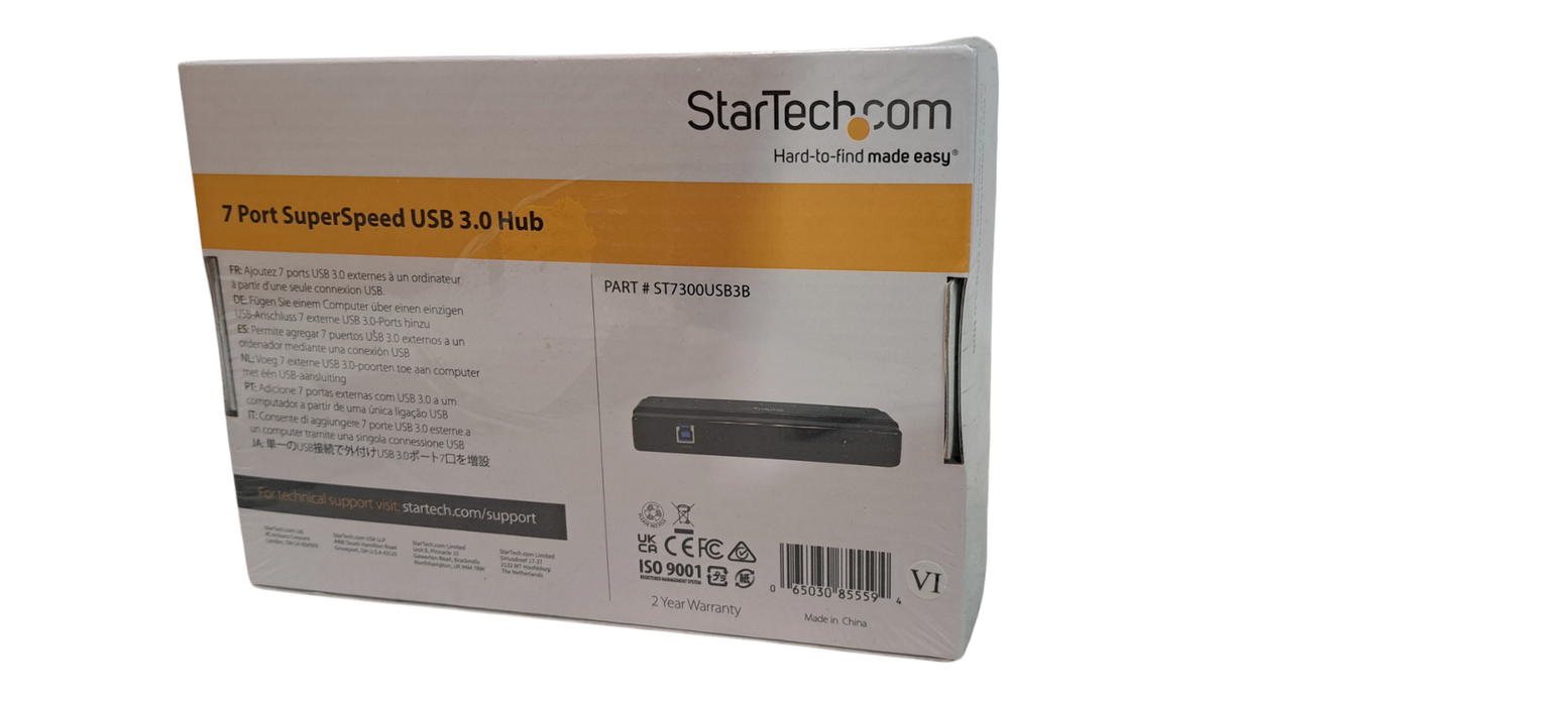 Brand New StarTech.com ST7300USB3B 7‑Port SuperSpeed USB 3.0 Hub Q