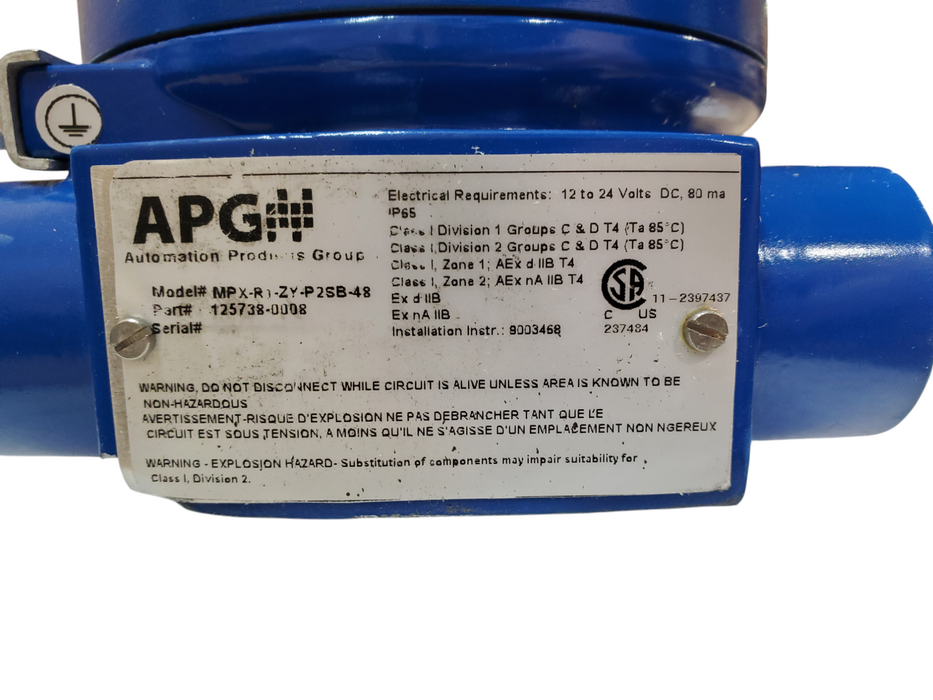 APG MPX-R0-ZY-P2SB-48 - Rugged Magnetostrictive Level Sensor *READ*