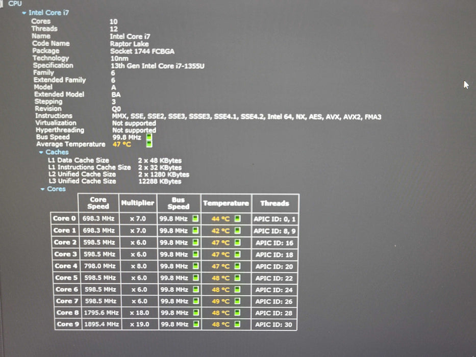 Lenovo ThinkPad E16 i7-1355U 16GB RAM 512GB NVMe NO WIFI READ β Lap200