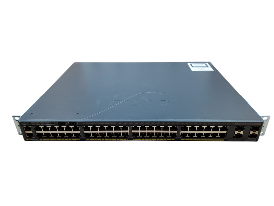 Cisco WS-C2960X-48LPS-L 48-Port Gigabit PoE+ 370W Switch 4x SFP Q