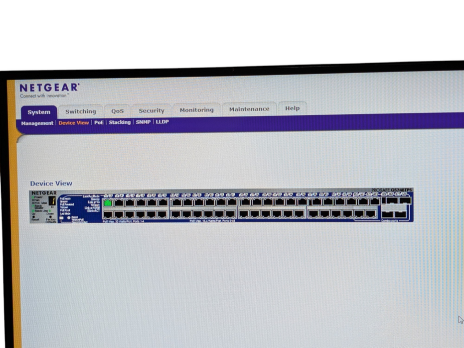 NETGEAR PROSAFE GS748TPS 48 port GIGABIT POE Smart switch  -