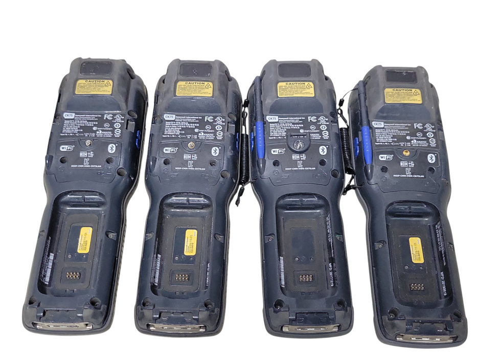 Lot of 4x Intermec CK75AA6MN00W1400 barcode scanners, no battery, READ _