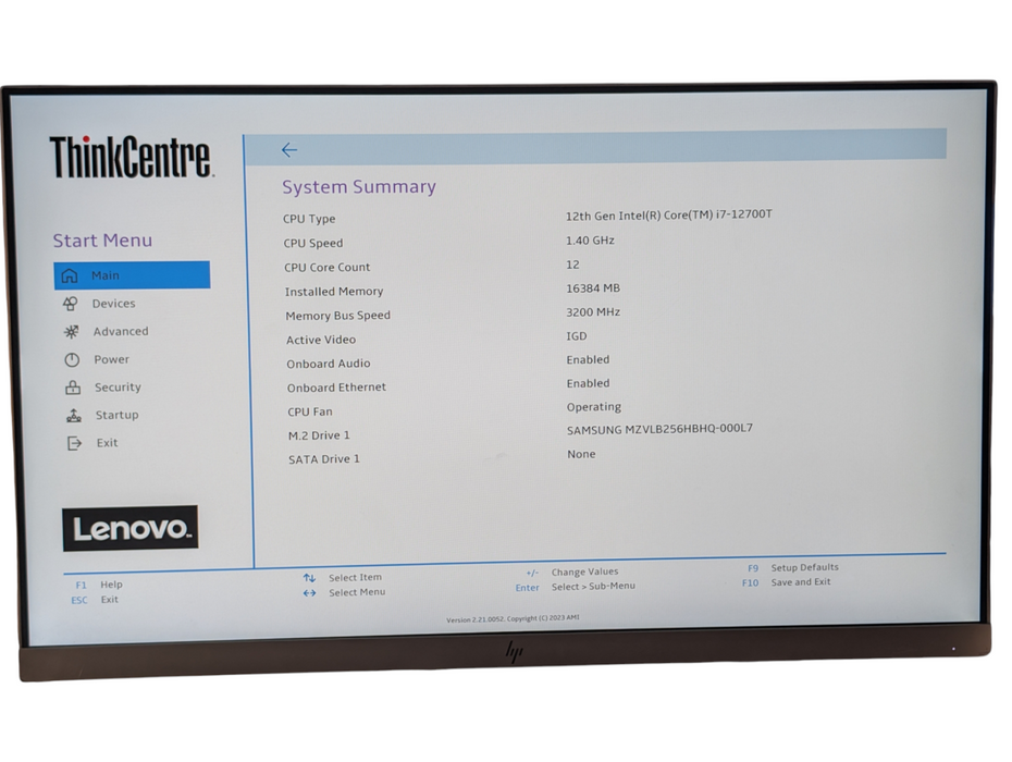 Lenovo ThinkCentre M70q gen 3 Intel Core i7-12700T 16GB RAM 256GB NVMe SSD  -