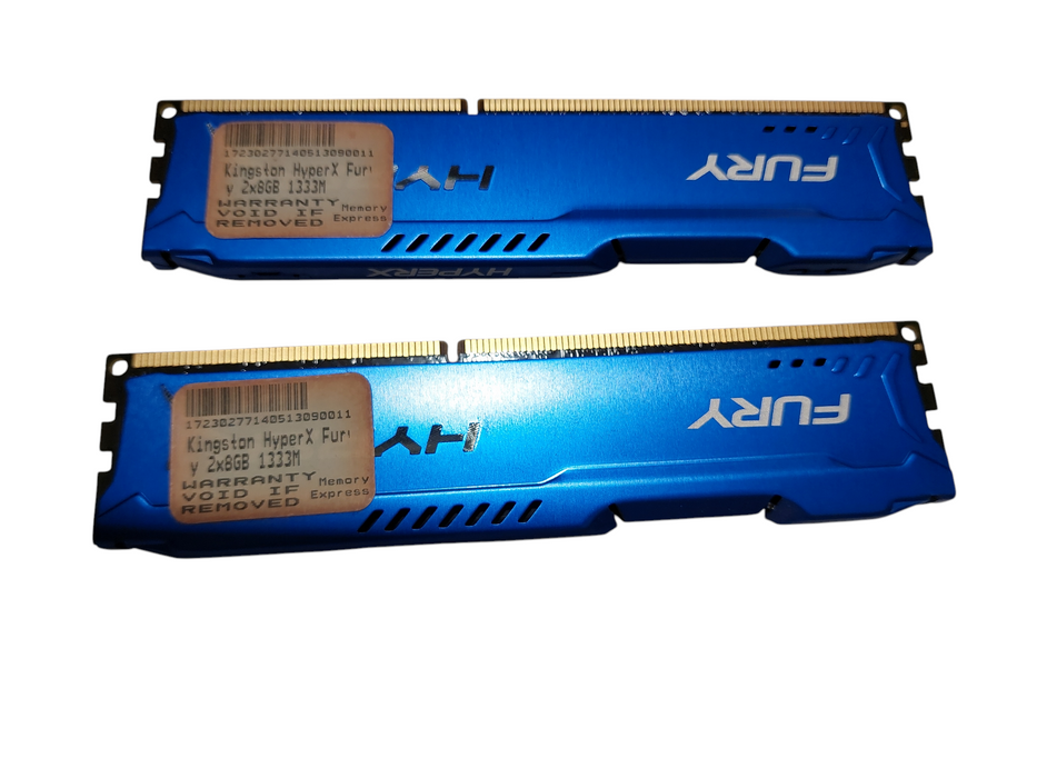 Fury Hyper X RAM  Kit of 2 8Gb ( 16GB)  DDR3 PC3  =