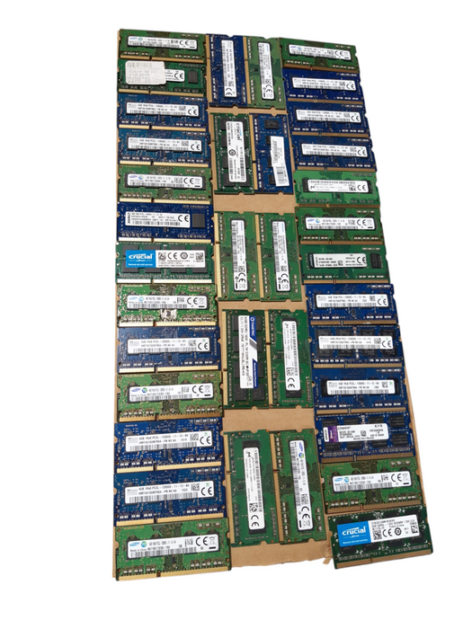 Lot of 144x, Assorted 4GB DDR3 SODIMM RAM