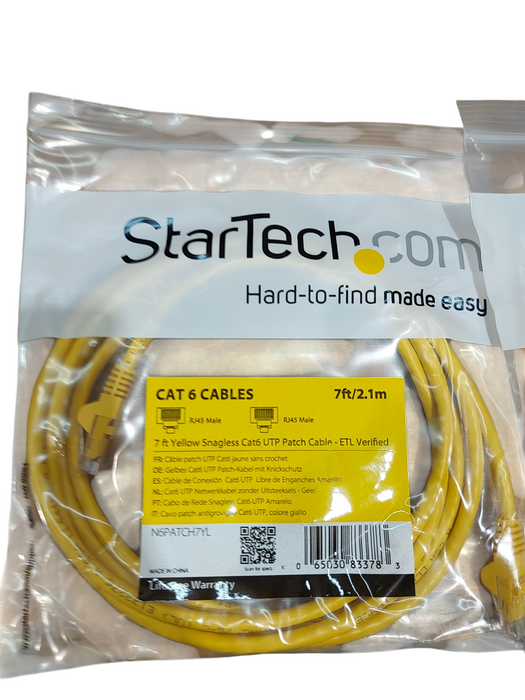 Lot 5x Startech Cat 6 UTP Patch cable Snagless  Q