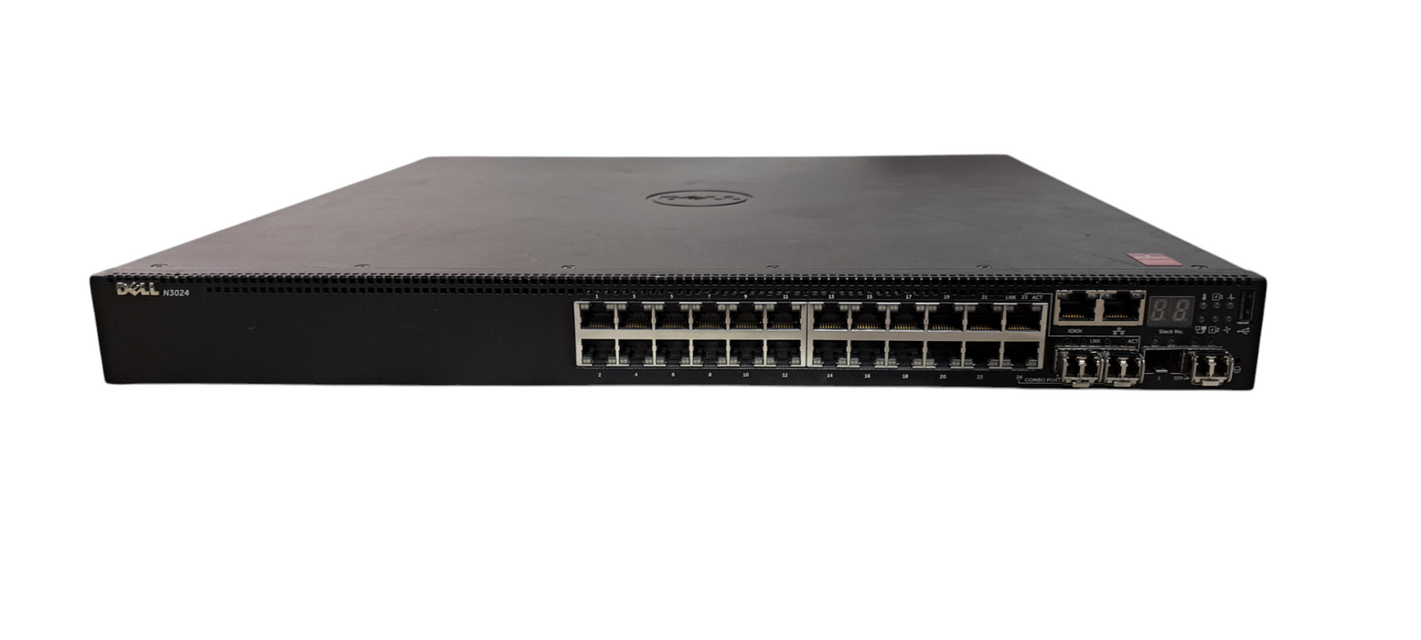 Dell PowerSwitch N3024 24-Port Gigabit Managed Switch 2x PSU|No Ears