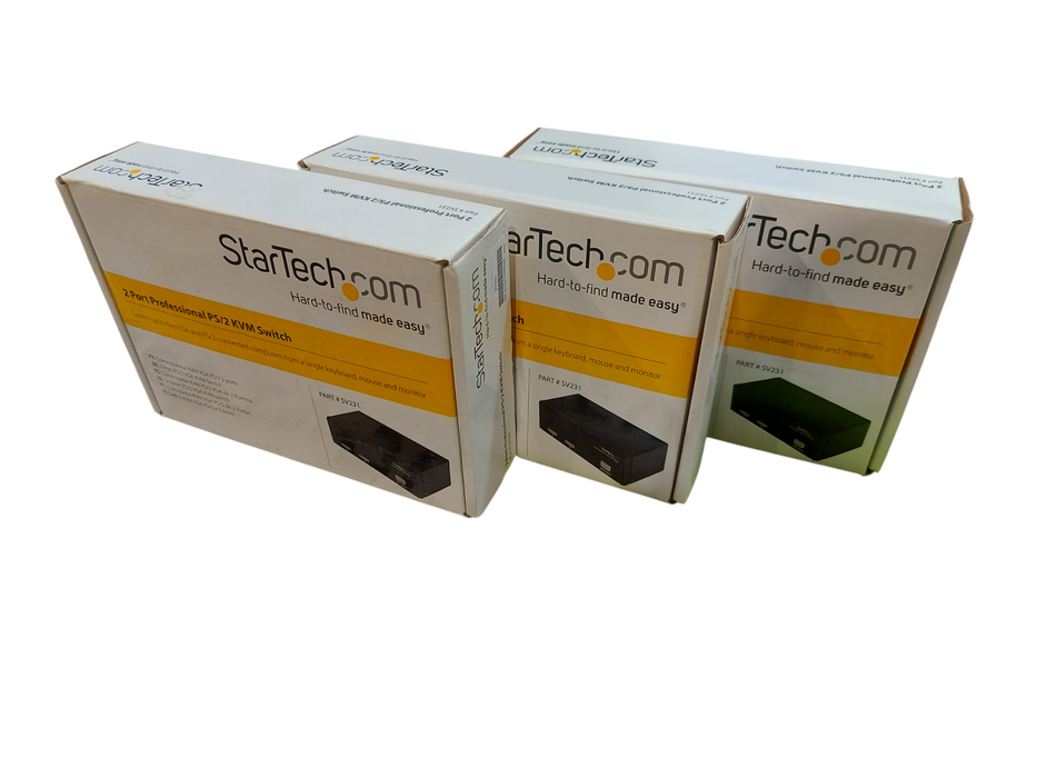 LOT 3x StarTech.com (SV231) 2-Ports External KVM Switch PS/2 Q