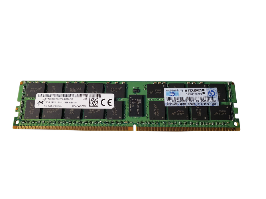 MRCRON 16GB PC4-17000 DDR4-2133 ECC RDIMM Server RAM, HPE Q
