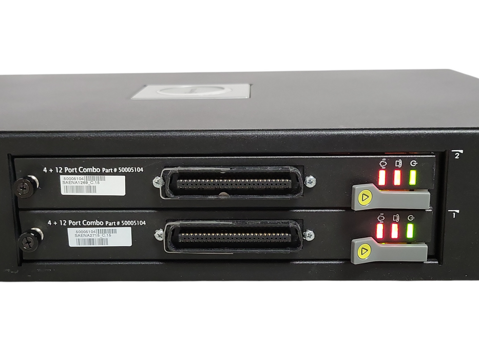 Mitel ASU II 50005105 with 2x 50005104 4 Plus 12 Port Combo Card, READ _