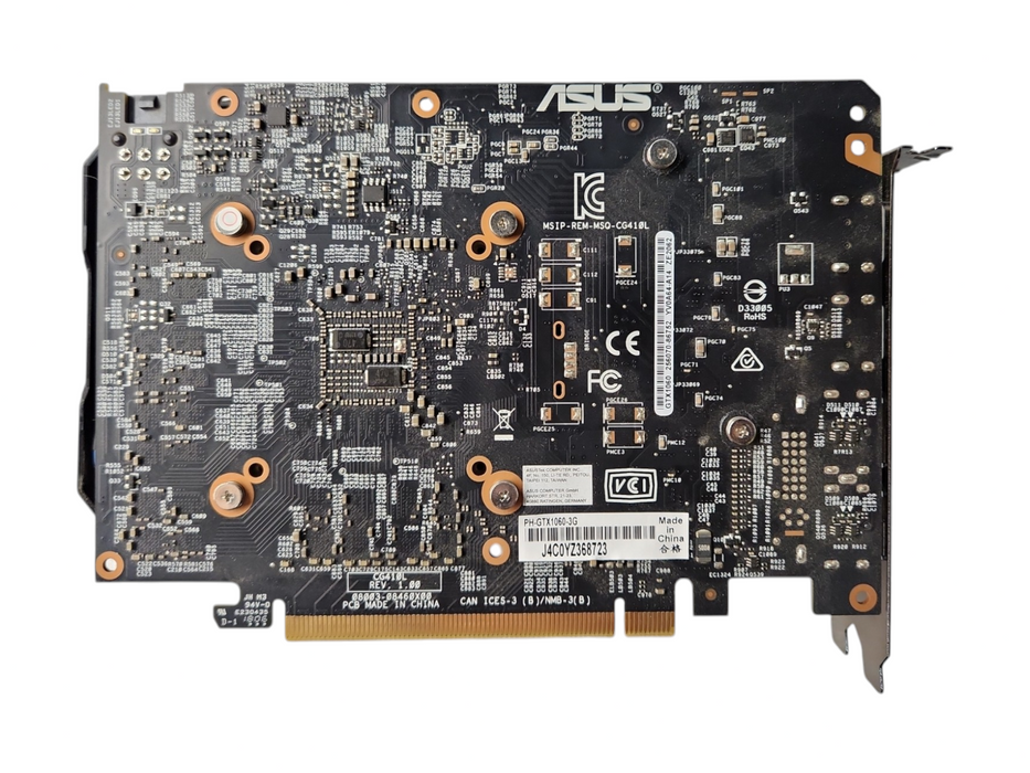 ASUS GTX 1060 3GB GDDR5 Graphics Card PH-GTX1060-3G