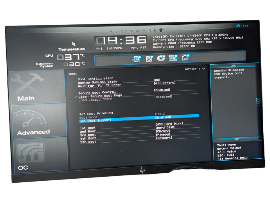 DELL Alienware Area-51 R2 Intel Core i7-5930k 32GB RAM 512GB SSD -