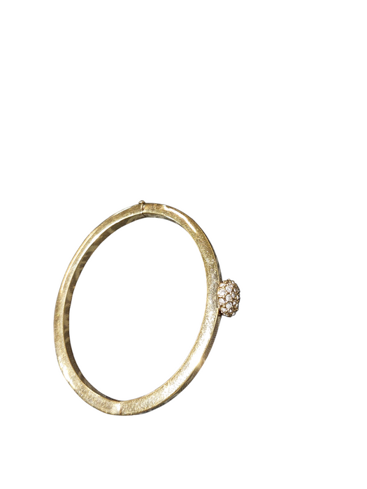 Gold Tone Heart "Diamond" Bangle Coach Bracelett Made in China , Not Real  =