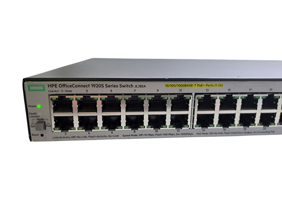 HPE OfficeConnect Switch 1920S 24G 2SFP PoE+ (370W) JL385A )