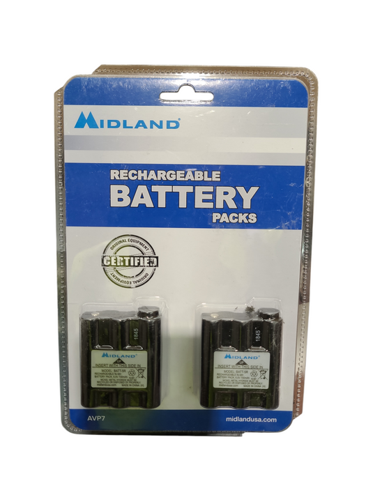 2X Pack Midland AVP-7 Rechargeable Battery Packs