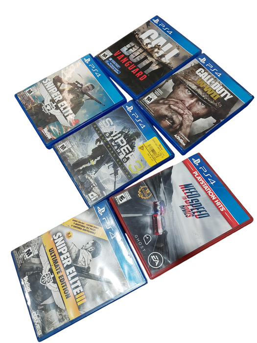 Bundle of 6 PS4 Games , need for speed , call of duty , sniper =