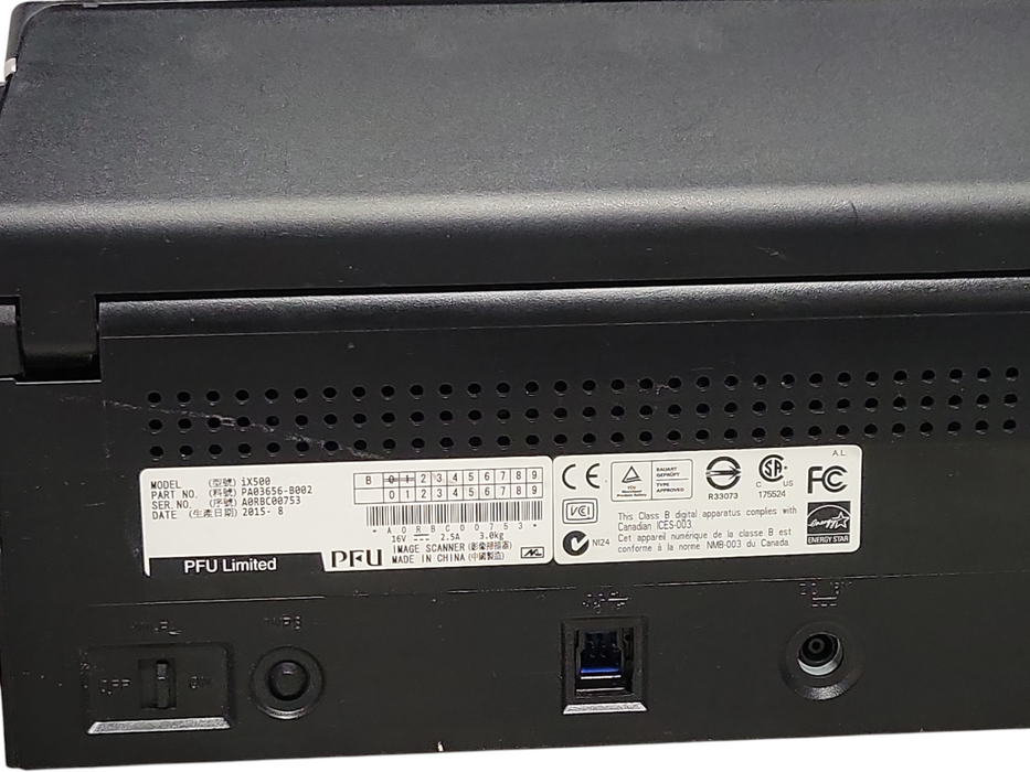 Fujitsu ScanSnap iX500 PA03656-B005 Document Scanner No Power Adapter Q_