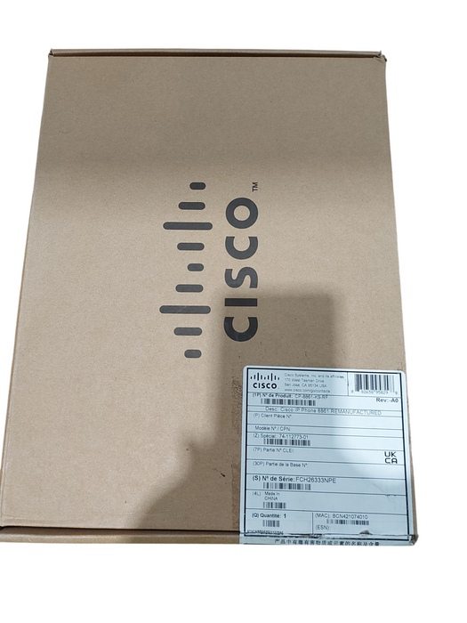 Cisco 8861 3PCC K9 Multi Platform 5 Line Color Display IP Phone