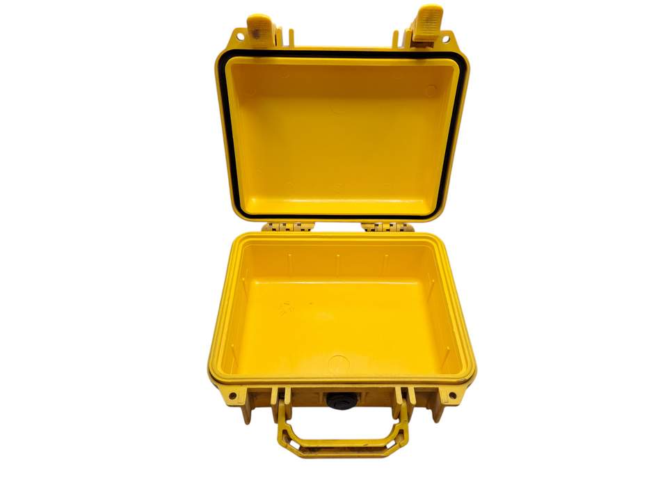 Pelican 1200 Case Yellow Hard Case Heavy Duty w/ Foam Q)