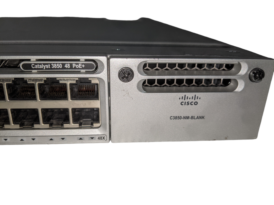 Cisco WS-C3850-48P-S V06 | 48-Port Gigabit PoE Switch | 1x PWR-C-1-7 15WAC