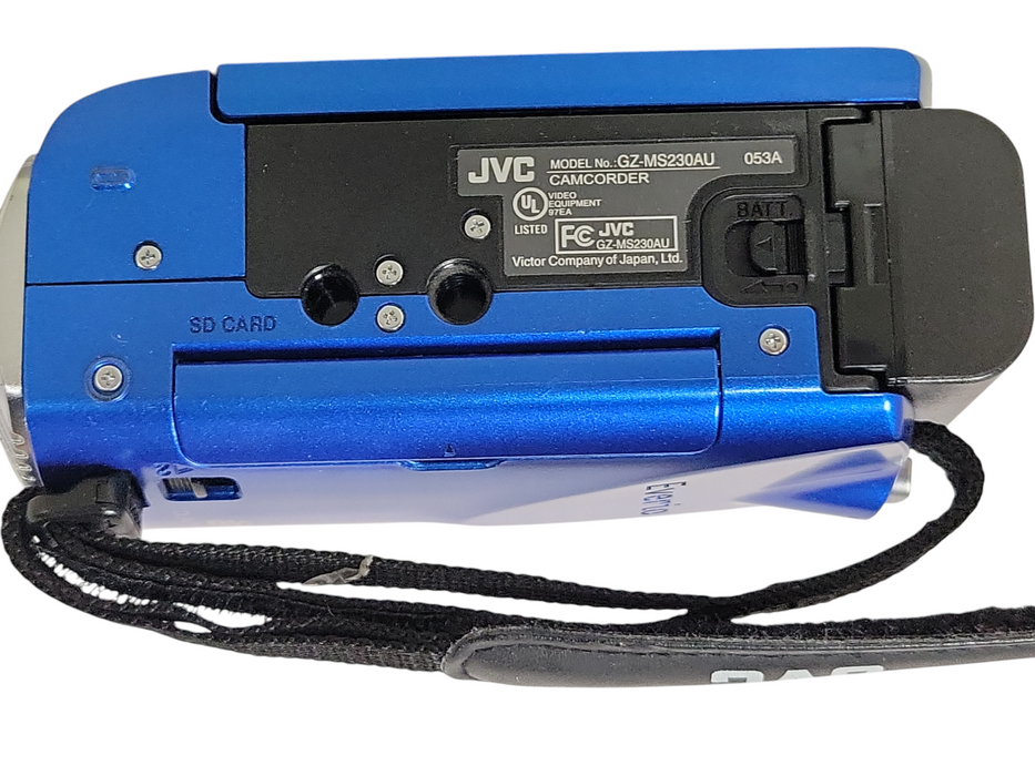 JVC Everio Camcorder GZ-MS230AU Blue Digital Camera Video w/ Battery, READ _