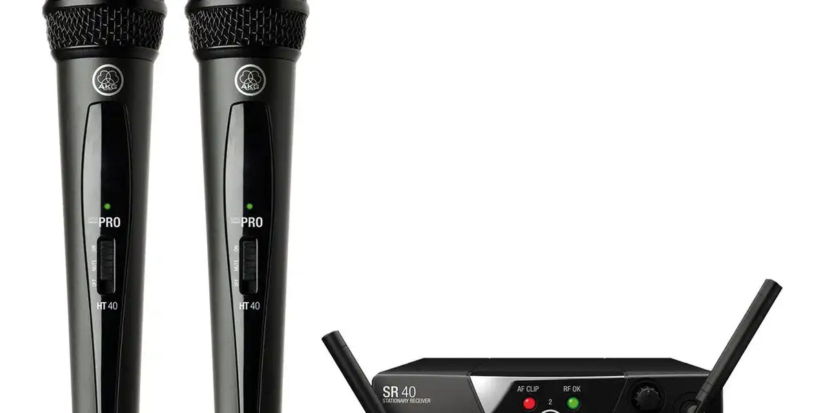AKG WMS40 Mini Dual Vocal Set Wireless Handheld Microphone System