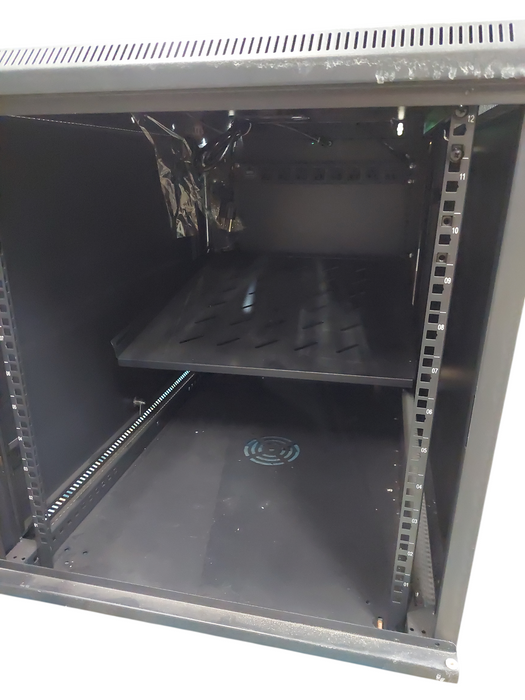 Half Sized Server Rack , Glass Door , Shelf , No Keys  =