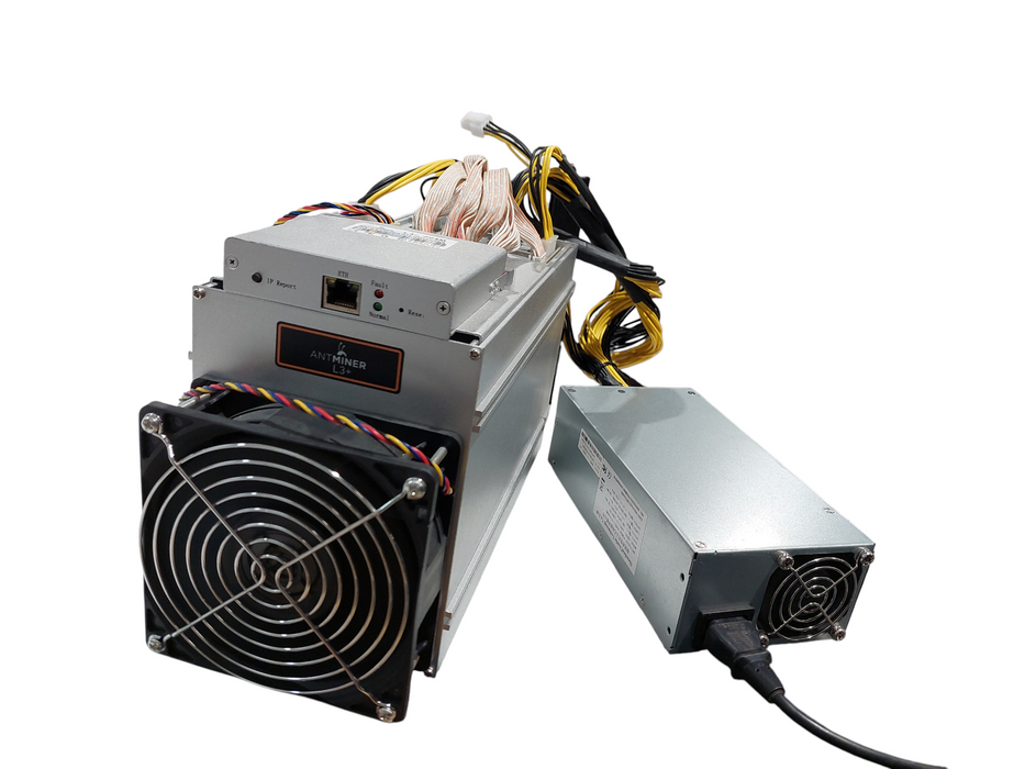 Ant Miner BitMain L3Plus 504M with PSU Model: APW7-12-1800 Q=